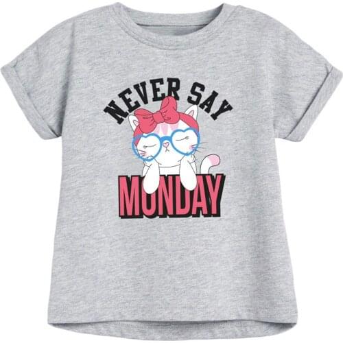 Bambino 2021 New Tees of Children 2-7 Years Pure Cotton T shirt for Kids Girls Catty Tops Clothing Baby Clothes Child Costume