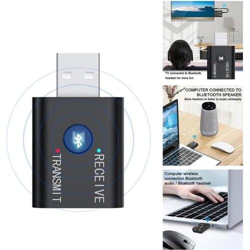 Wireless Adapter USB Bluetooth 5.0 Transmitter Receiver Music Plug Bluetooth USB TV Speaker Car Earphone Mini Transmit Adap K8N7