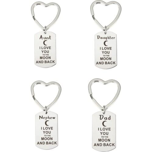 Family Keychain Fashion Keychain Jewelry Mum Niece Mom Dad Nephew Brother Nana Keychain For Family Gift