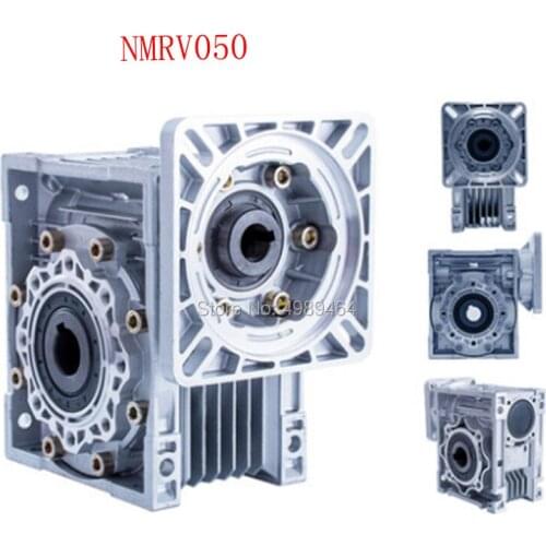 Worm Reducer NMRV050 11mm 14mm 19mm input shaft 5:1 - 100 :1 Gear Ratio RV50 Worm Gearbox 90 Degree Speed Reducer