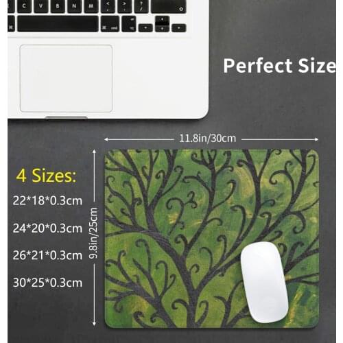 Ornate Elvish Tree Mouse Pad DIY Print Elvish Sindarin Quenya Tree Acrylic