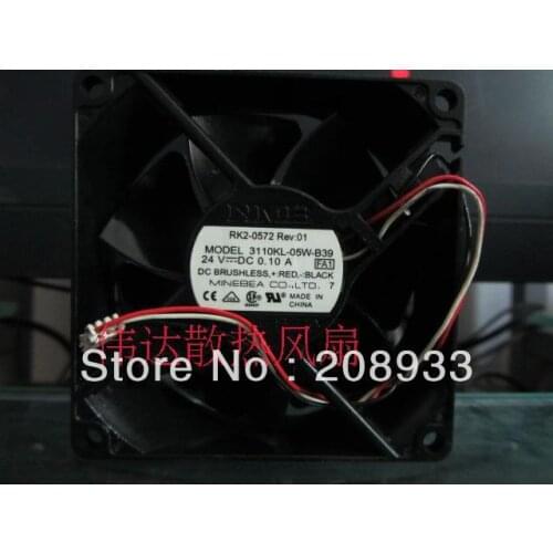 For NMB 8025 DC 24V 0.10A 3110KL-05W-B39