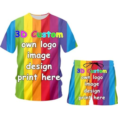 IFPD Customized T Shirts Summer Tops And Shorts Mens Tracksuit Personalized Custom Picture Print 3D T-shirt Casual Sportswear