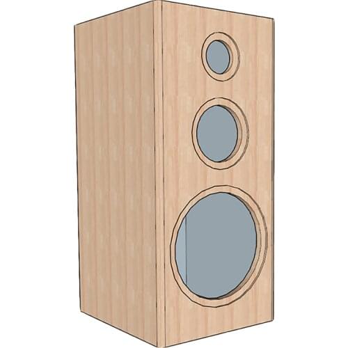 IWISTAO 1PC HIFI 3 Way 10 Inches Solid Wood Empty Speaker Cabinet Volume 55L for Tube Amplifier