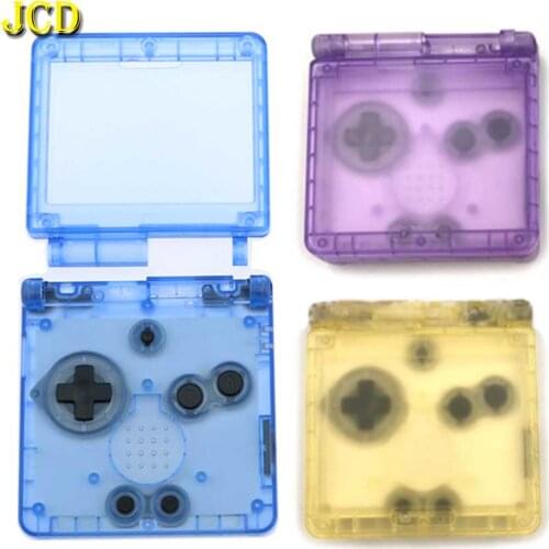 JCD 1PCS Transparent Clear Color For GBA SP Replacement Housing Shell Cover Case For Nintendo GameBoy Advance SP