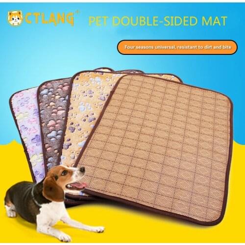Pet mat spring and summer multicolor rattan mat teddy golden kennel mat cat pet