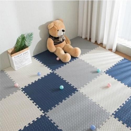 18 pieces of childrens baby EVA foam play puzzle mat black and white chain fitness tile floor carpet and childrens carpet