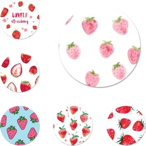 Summer Fruit Strawberry Badge Brooch Pin Accessories For Clothes Backpack Decoration gift