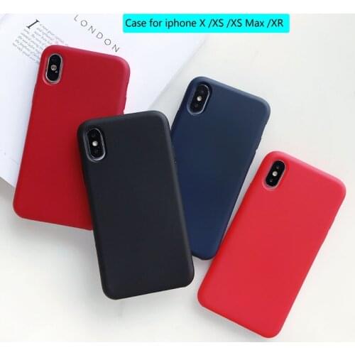 Ricestate Case For iphone X XR XS MAX Matte solid color Case For iphone 10 ten X XS MAX XR Cover Protect Skin Silicon case