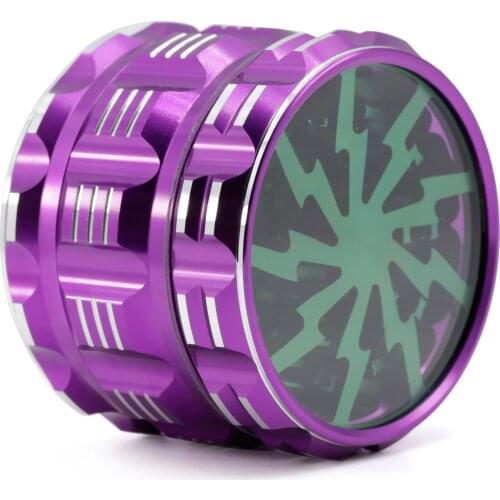 New Lightning-shaped 4 Layers Smoking Herb Grinders Tobacco Kitchen Spice Mill Crusher Herb Grinder Hand Muller Hand Crank Maker