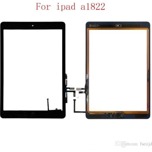 New 2017 Touch Screen Digitizer For iPad 5 A1822 A1823 Outer Panel Front Glass includes home button Adhesive