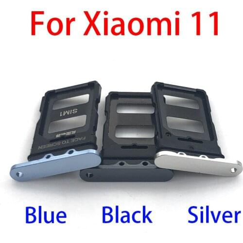 New SIM Card Slot SD Card Tray Holder Adapter For Xiaomi Mi 11 Mi11 Replacement Part