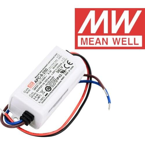 Original Mean Well APC-8 Series meanwell 250mA/350mA/500mA/700mA Constant current 8W Single Output LED Switching Power Supply