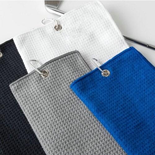 Microfiber Golf Towel 30x50cm With Hook Cleans Clubs Hands Golf Towel