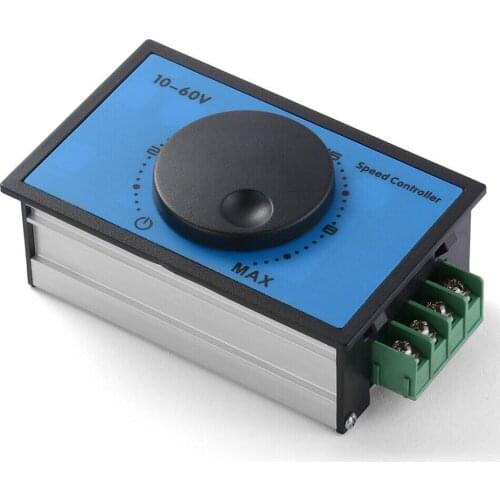 DC 10-60V 20A PWM Motor Speed Controller Regulator Adjustable Variable Speed Reversible Control Potentiometer Switch DC 12V 24V