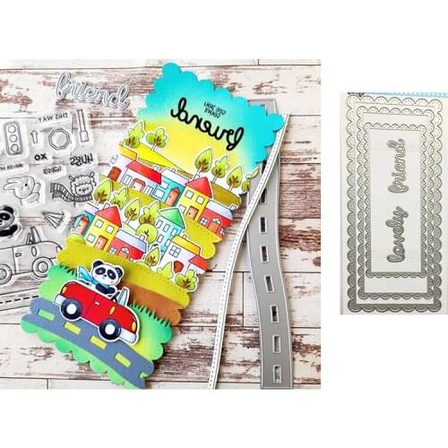 Dies Scrapbooking Metal Scallop Nesting Caring Friend Cutting Dies Craft Embossing Make Paper Greeting Card Making Template DIY