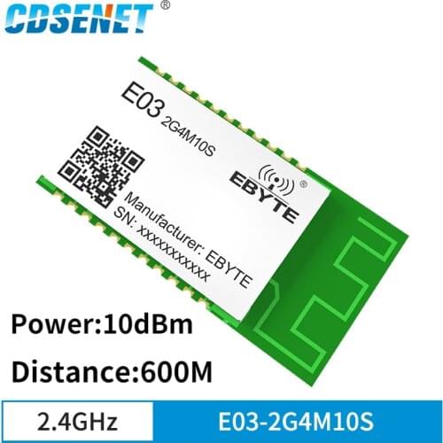 SR8359 2.4G ISM Band 600m Range 512KB Flash 10dBm PCB Antenna 3.3V 32 Digit MCU GPIO TCXO Module E03-2G4M10S Can Be Re-developed