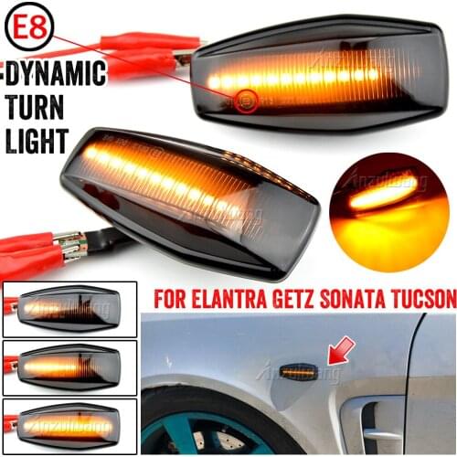 For Hyundai i10 Elantra Getz Sonata XG Terracan Tucson Coupe Trajet Matrix Flowing Indicator LED Side Marker Turn Signal Light
