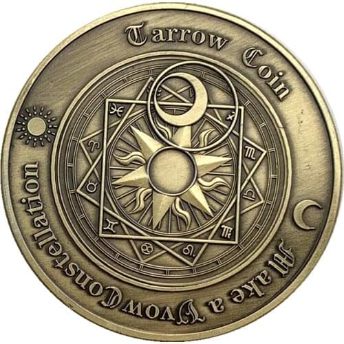 Custom Tarot Bronze Commemorative Coin Constellation Feng Shui Lucky Love Wishing Coin Welcome to Customize with Your Design