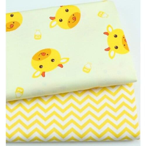 Cute Printed Cow 100% Cotton Baby&child Fabric,DIY Bedding Textile Fabric,Sewing Quilting Fat Quarters Material