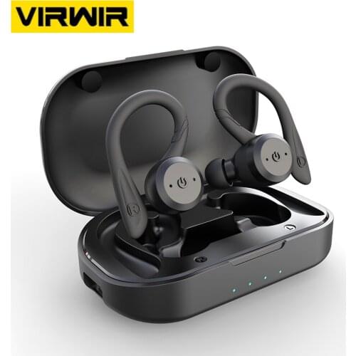 VIRWIR New TWS Bluetooth Compatibility Earphone HIFI Stereo Noise Reduction Earbuds Waterproof Sport Ear Hook Headsets With Mic
