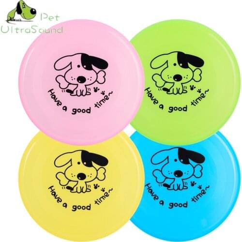 ULTRASOUND PET Dog Flying Discs Toys Face Plastic Pet Training Good Flexibility Moderate Hardness Not Fade Diameter 20cm
