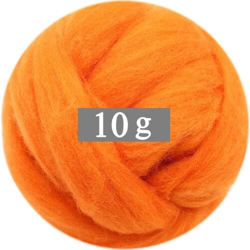 10g Felting Wool (40 Colors) 19 Microns Super Soft Natural Wool Fiber for Needle Felting Kit 0.35 OZ Per Color (No. 14)