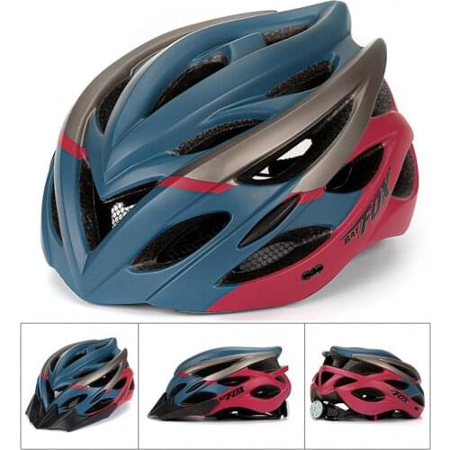 BATFOX Cycling Helmet Breathable Bicycle Helmet Bicycle Streamline Caps Mountain Bike Riding Safety Hat Bike Helmet With Light