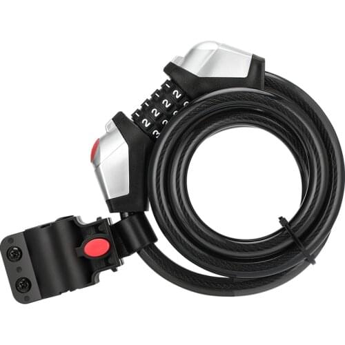 Bike Lock MTB Road Bicycle Locks High Security Anti-Theft Electric E-Bike Lock 4 Digit Code Bicycle Locks 120cm 150cm 47in 59in