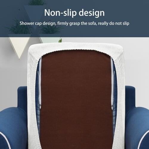 Suede home fabric sofa cushion high elasticity solid color 1/2/3/4 seat combination removable and washable cushion cover