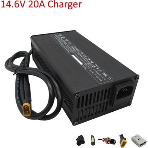 360W 12V LiFePO4 Battery Charger 14.6V 20A XT60 XT90 Connector Use for 4S 12V Energy storage Bateria pack 10PCS Wholesale