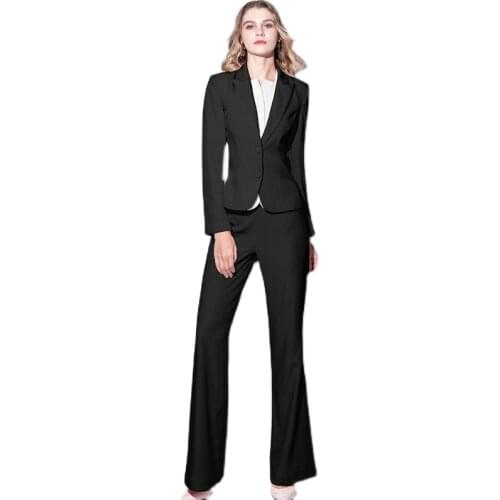 Womens Suits 2 Pieces Set Women Blazer Jacket and Pant Suit Office Lady Formal Business Work Career Wear Clothes Uniform