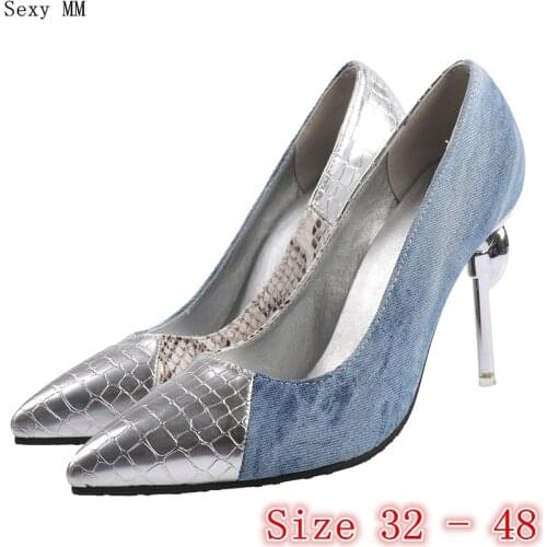 High Heels Ladies High Heel Shoes Women Pumps Stiletto Woman Kitten Heels Small Plus Size 32 33 - 40 41 42 43 44 45 46 47 48