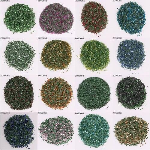 ZOTOONE 2-3MM 1440PCS Rhinestones Nail Art Decorations Hotfix Iron Clothes Phone Flatback Trim applicator Stones Acryl D1