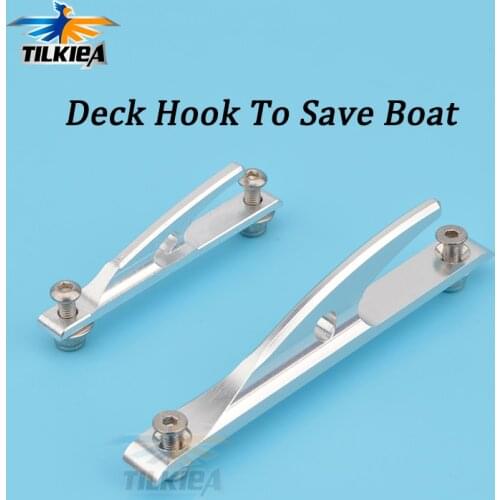 A Set Of CNC Aluminium 12x52mm / 17x80mm Deck Hook For Gas Brushless Nitro RC Model Boat Methanol Boat Hook To Save Boat