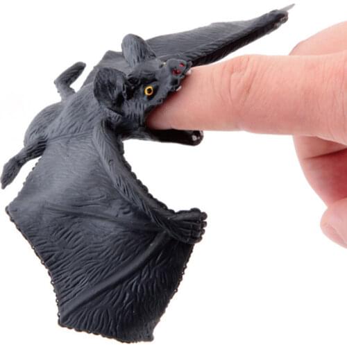 1 pcs Lifelike Fake Bat Halloween Decoration Horror House Hanging Props Halloween Party DIY Ornament Soft Bat Toy