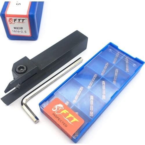 10PCS MGMN250 G YC1125 2.5mm High quality Carbide Inserts 1PC MGEHR1616-2.5 External Grooving Tool Holder Parting Lathe Tool Set