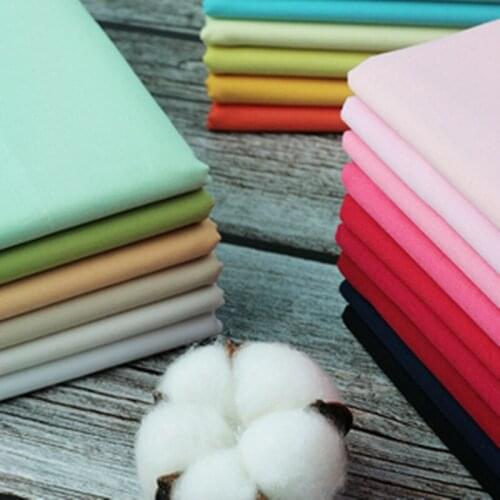 145x100CM Plain Pure Cotton Poplin Solid Color Fabric Per Meter Cloth Patchwork DIY for Sewing Clothes Shirts Handmade Material
