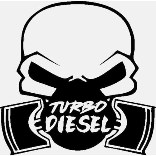 15CM*15CM Car Sticker KK Vinyl Decal TURBO DIESEL Power Truck Window Black/White