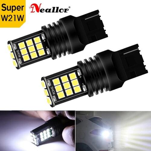 2x Car Signal Lamp 12V 7440 Led Bulb 24Led 3030SMD T20 7443 Led W21W W21/5W Auto Turn Signal Light Reverse Rear Lamps Diode Cob
