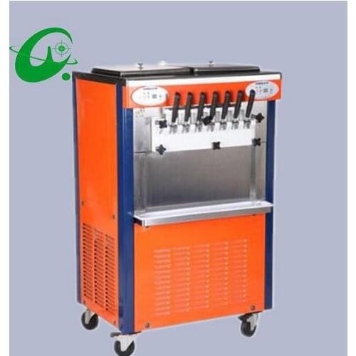 34~46L/H Commercial Soft Ice Cream Making Maker 7 Colors Rainbow Vertical Desktop soft ice cream machine