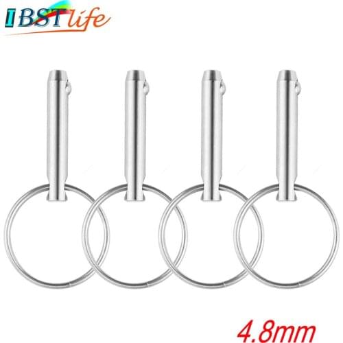 4PCS 4.8mm Marine Grade 316 Stainless Steel 3/16 inch Quick Release Ball Pin for Boat Bimini Top Deck Hinge