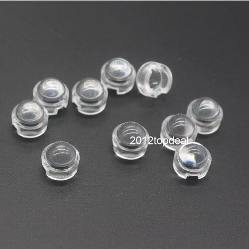 50pcs 13mm IR LED 15 30 45 60 90 100 Degree 13mm Mini LED PCB Angle Lens for 1W 3W 5W LED Lamp Convex Lenses
