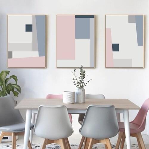 Abstract Geometric Scandinavia Canvas Paintings Posters and Prints Nordic Wall Art Picture for Living Room Office Home Decor