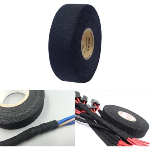 DHL 500pcs high quality Heat-resistant 19mm x 15m Adhesive Flannel Fabric Cloth Tape Cable Wiring For Car Auto Repair Parts Tool