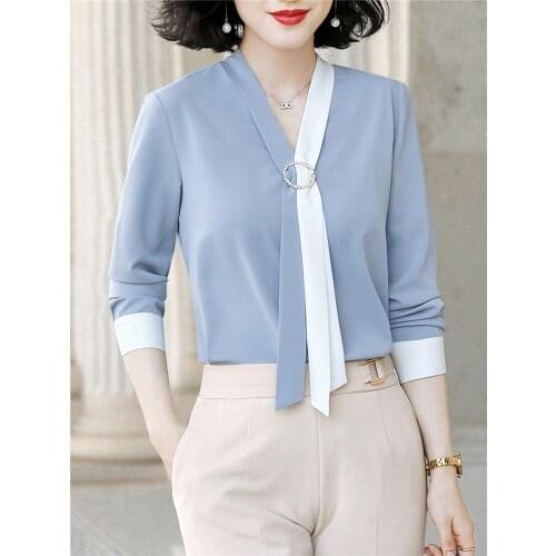 Dushicolorful Gray Blouses