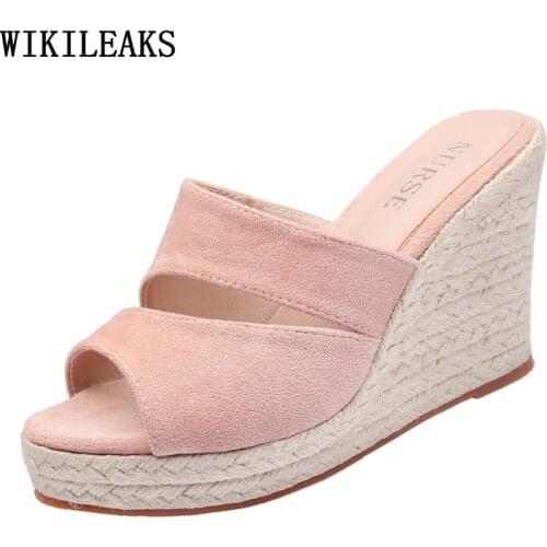 Espadrille Woman Slippers Pumps Women Shoes High Heels Platform Slippers Women Summer Wedges Shoes for Women Chaussure Femme