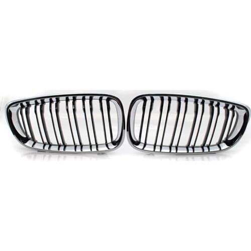 Chrome Car Styling Front Kidney Grille Dual Slat Grille For BMW F30 F35 E90 E91 E36 F10 F18 F06 F12 F22 F15 F16 Car Accessories