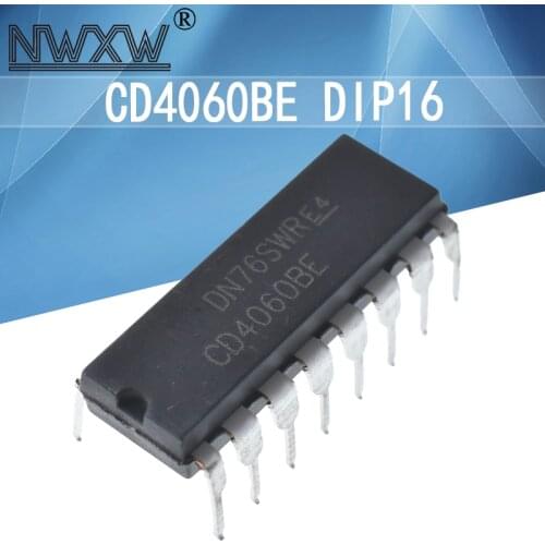 10pcs/lot CD4060BE HEF4060 HCF4060 DIP16 logic integrated circuit IC chip binary counter/divider