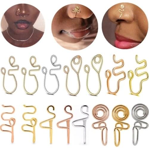 Trend No Hole False Nose Ring Nose Clip Nose Nail Simple Ring U-shaped Nose Clip Jewelry Wholesale